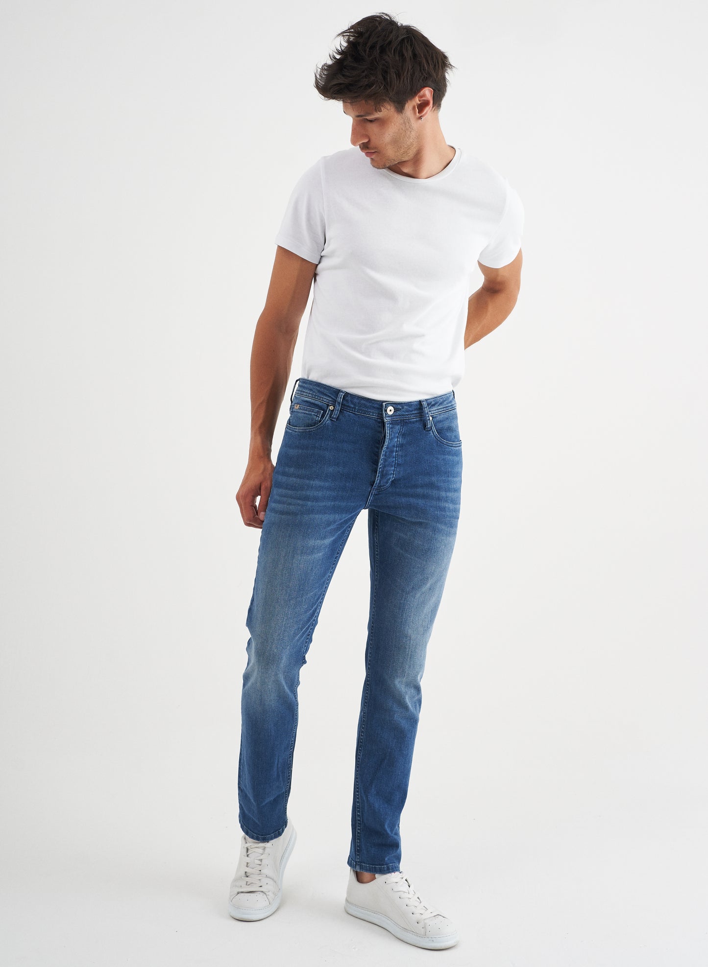 LEO - Straight Fit Denim Jeans Pant - Light Blue