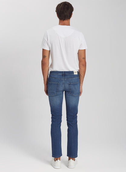 LEO - Straight Fit Denim Jeans Pant - Mid Blue