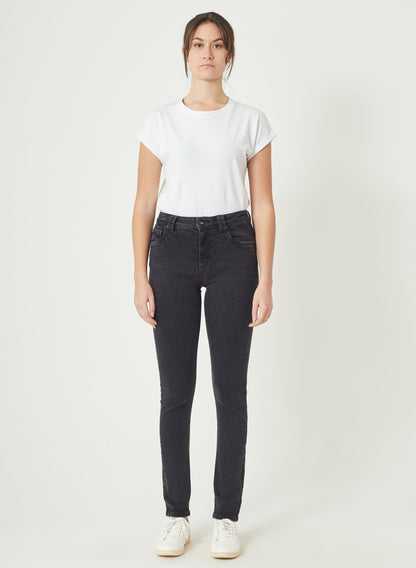 MINA - Slim Fit Denim Jeans Pant - Black Denim
