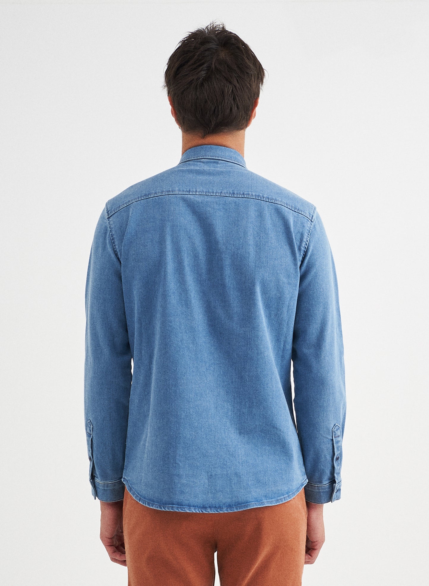 DIEGO - Regular Fit Denim Jeans Shirt - Light Blue