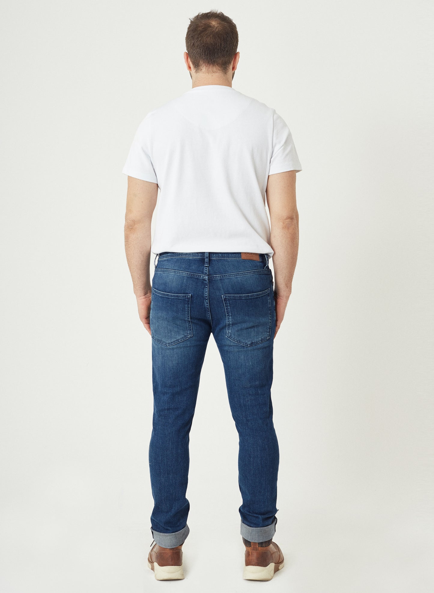 MINO - Slim Fit Denim Jeans Pant - Mid Blue