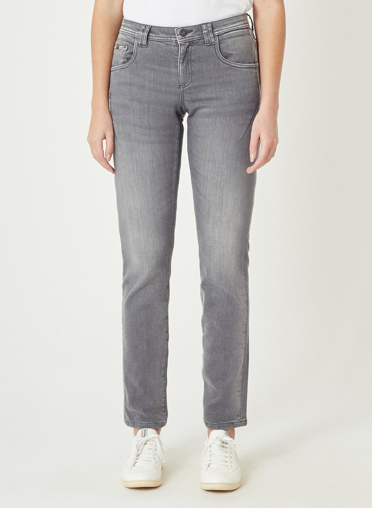HANNA - Regular Fit Denim Jeans Pant - Grey Denim