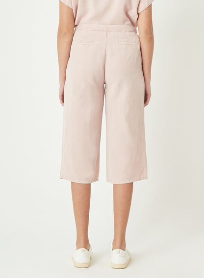 TERA - Crop Fit Tencel™ Linen Pant - Dusty Rose