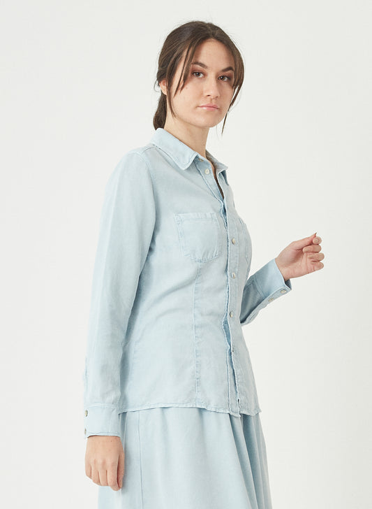 DONNA - Regular Fit Tencel™ Longsleeve Shirt - Blue Dream