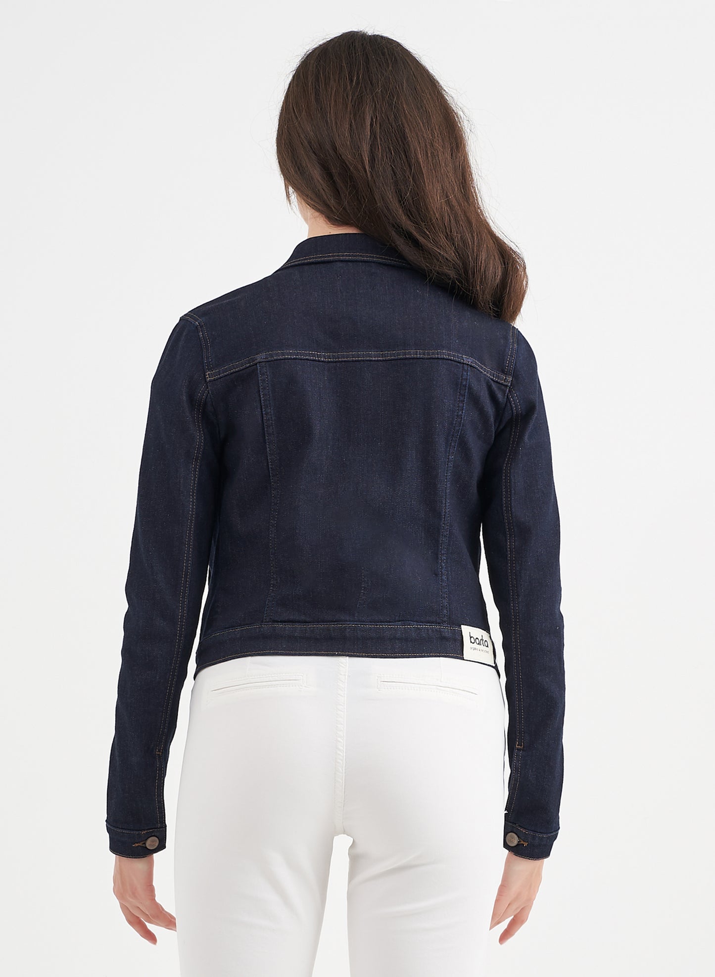 JENNA - Classic Denim Jeans Jacket - Dark Blue