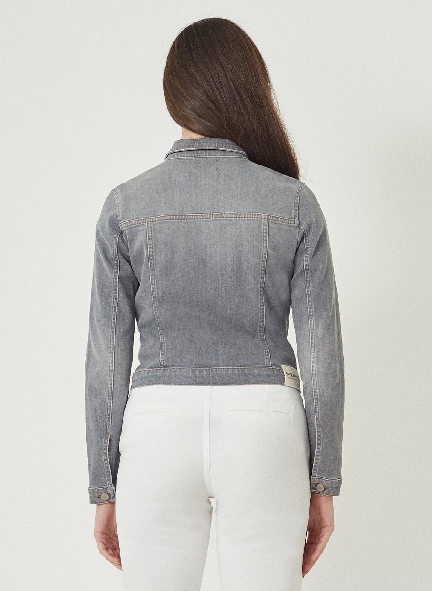 JENNA - Classic Denim Jeans Jacket - Grey Denim