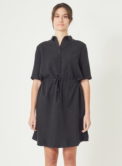 ISABELLA - Tencel™ Allover Printed Dress - Black