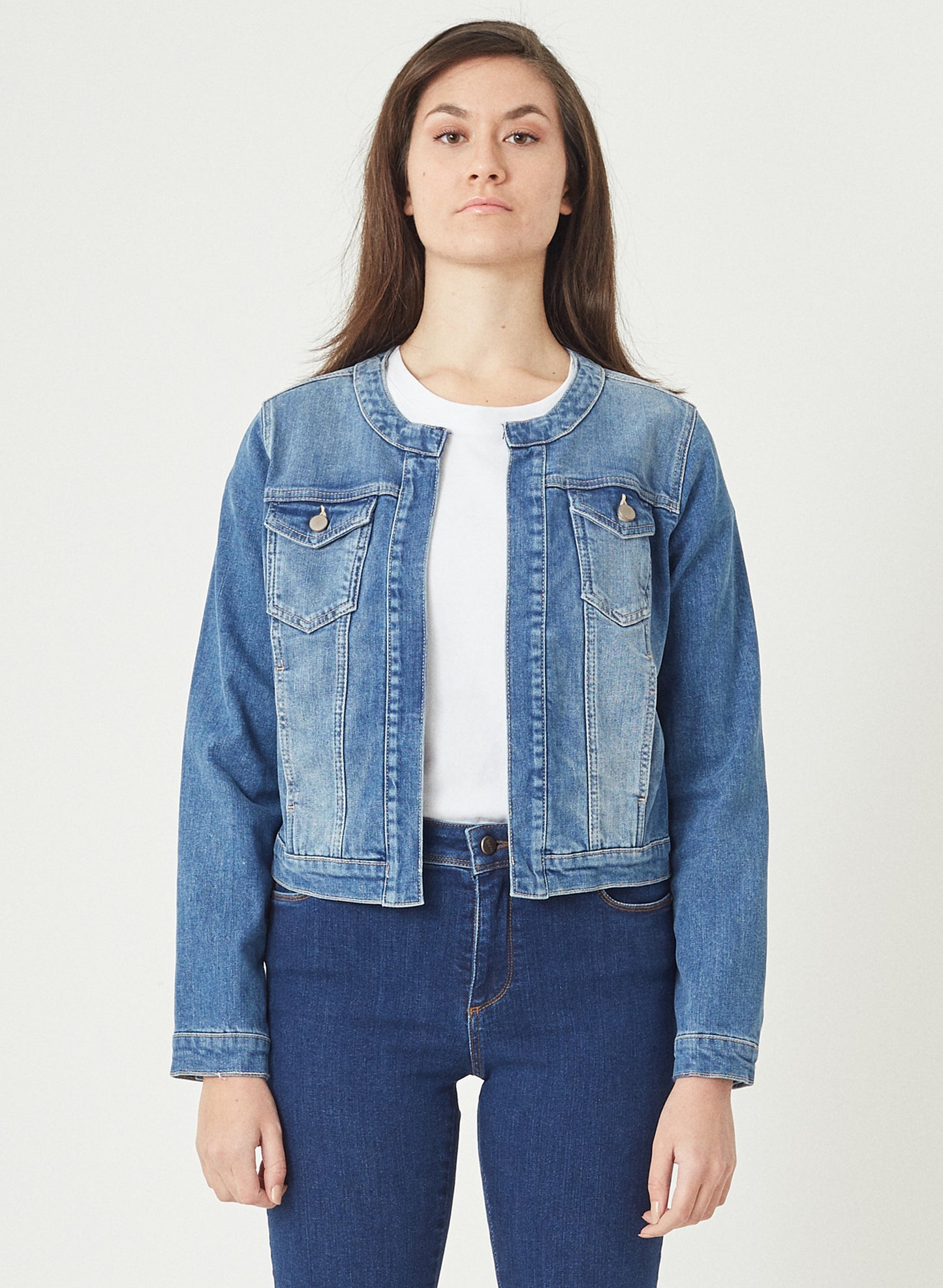 EVA - Bolero Denim Jeans Jacket - Light Blue