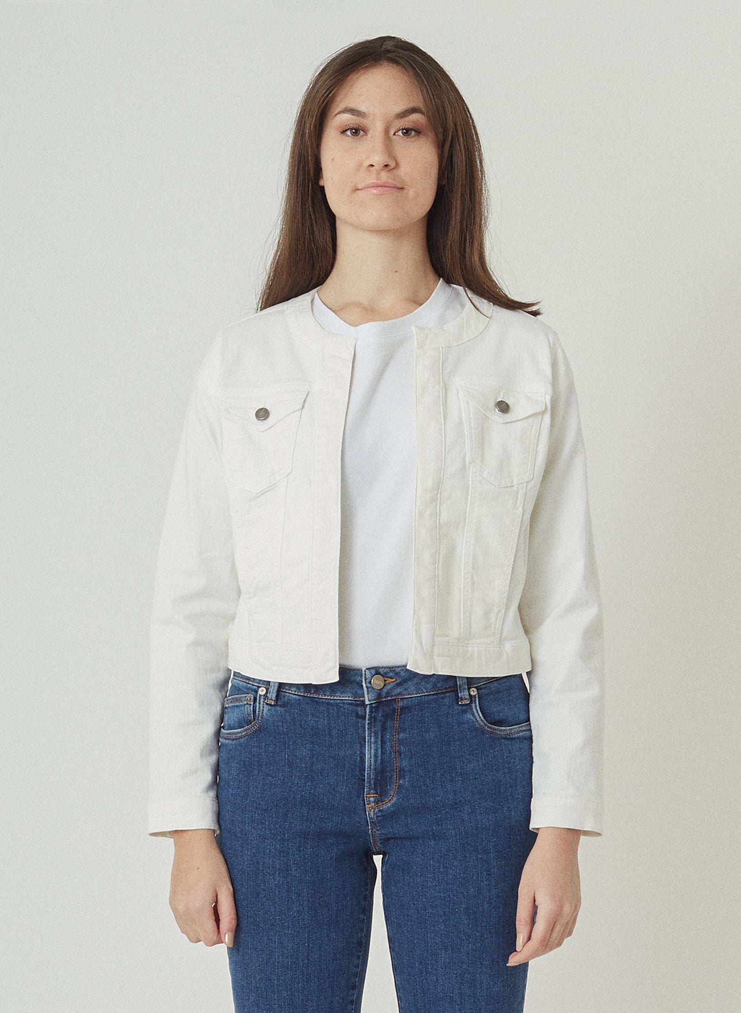 EVA - Bolero Denim Jeans Jacket - White