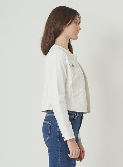 EVA - Bolero Denim Jeans Jacket - White