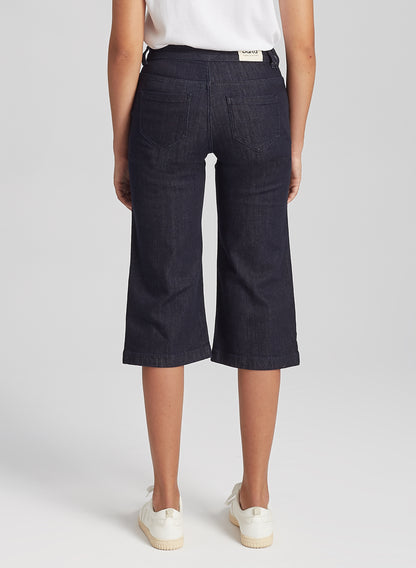 TERA - Crop Fit Denim Jeans Pant - Dark Blue