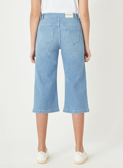 TERA - Crop Fit Denim Jeans Pant - Light Blue